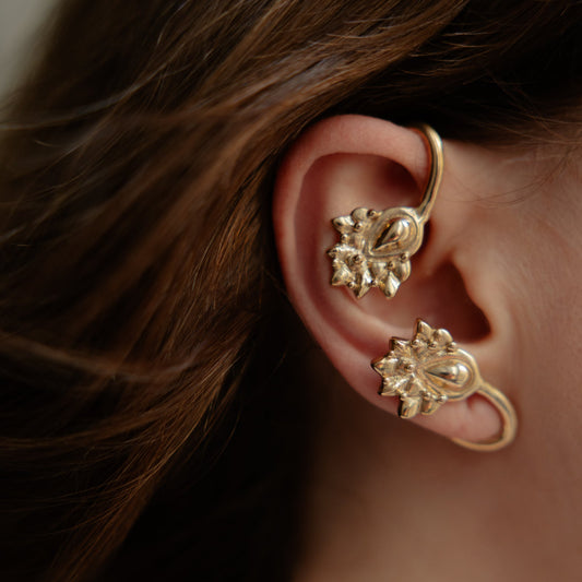 Ear cuff "Pavone" doppio