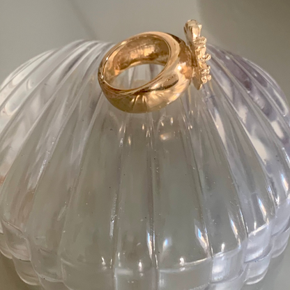 Anello bombato Pavone - regolabile