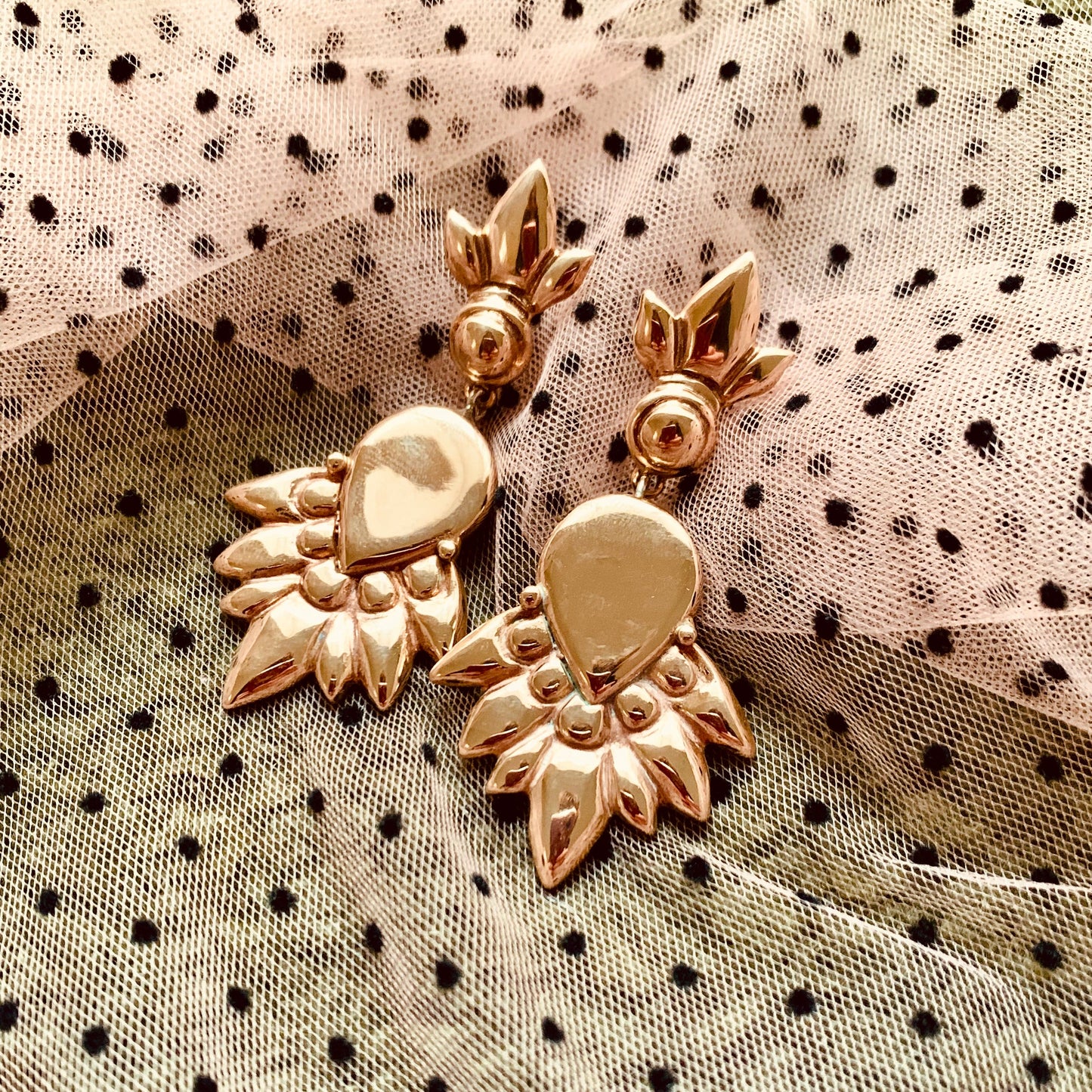 Orecchini pendenti "Pavone"