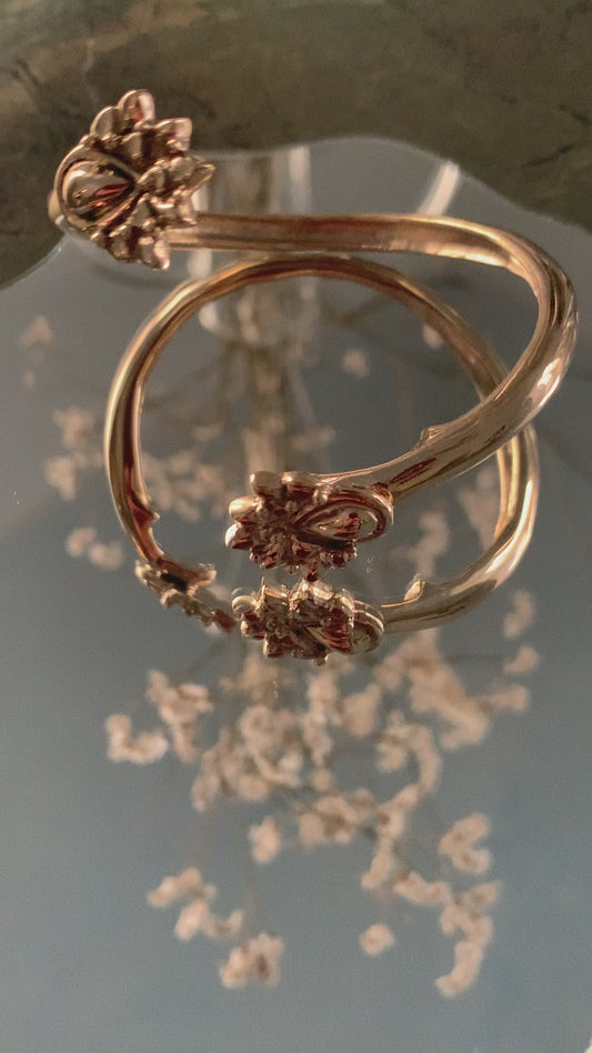 Bracciale cuff "Pavone" regolabile