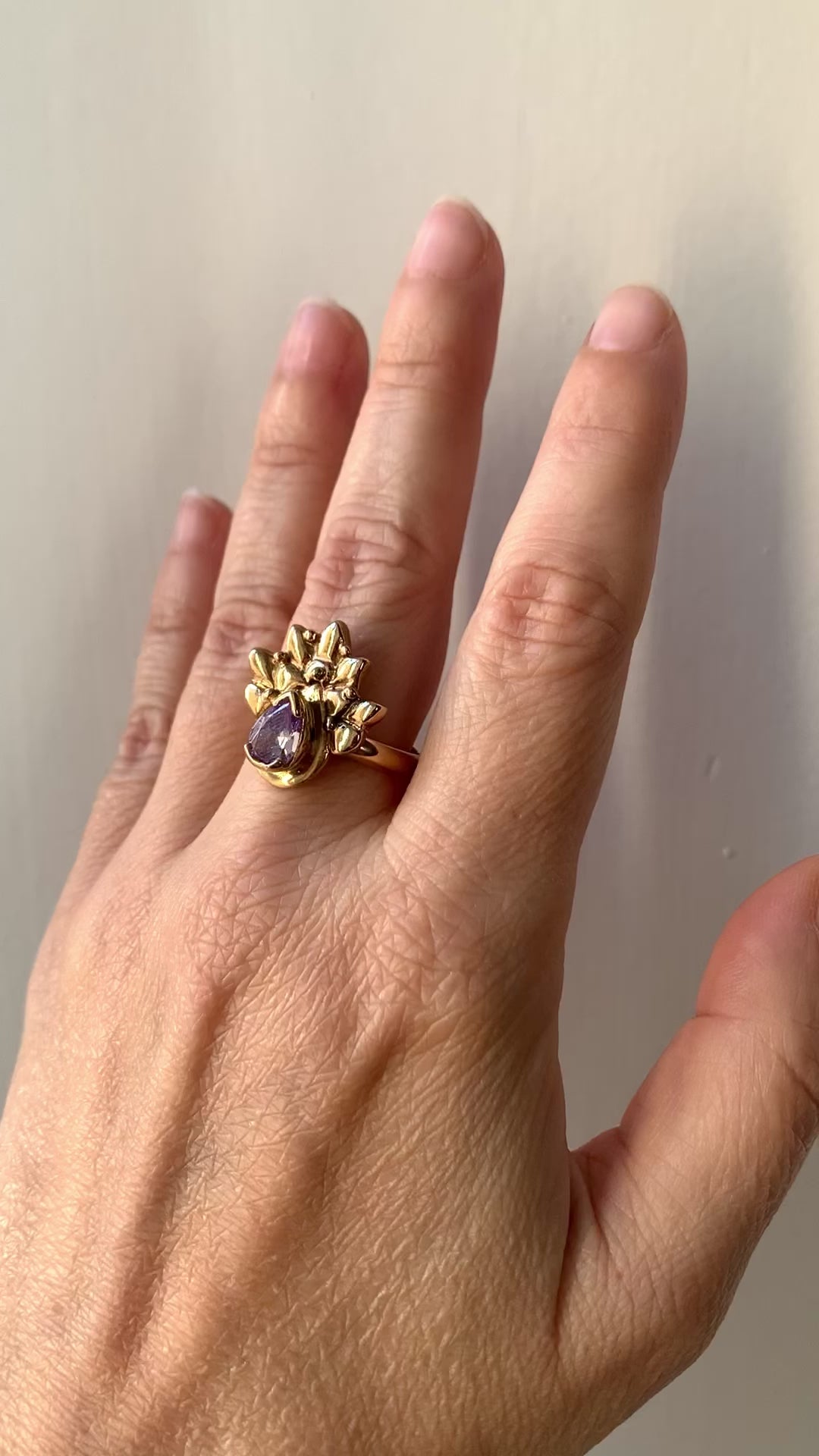 anello "Pavone lilla